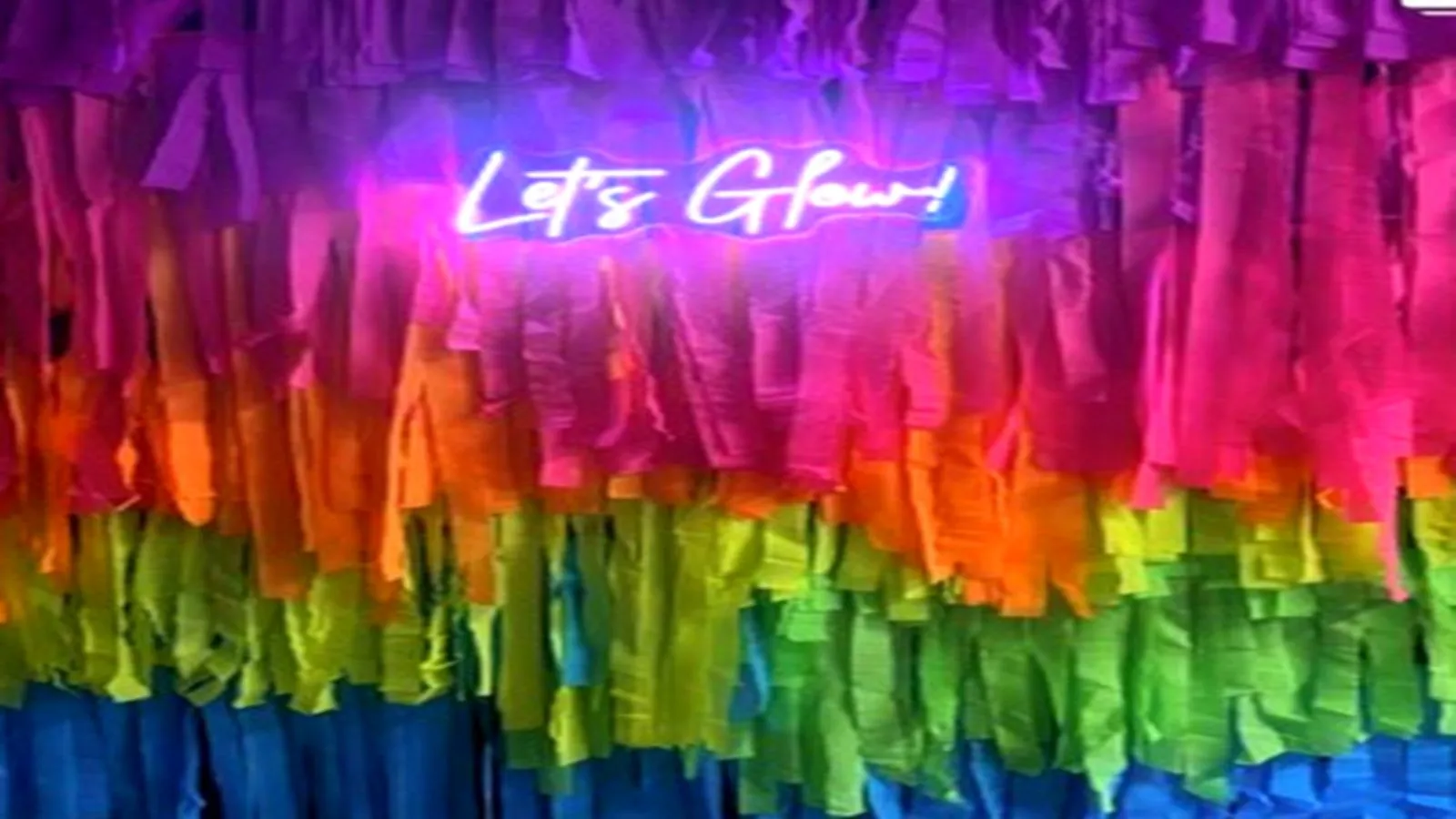 Colourful party backdrop
