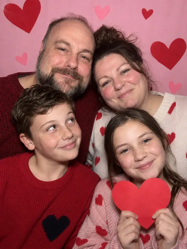 Valentine's family photobooth Los Angeles
